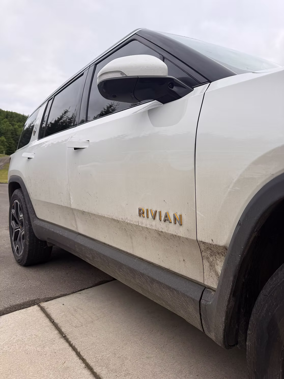 Exterior Wash · Rivian before detailing
